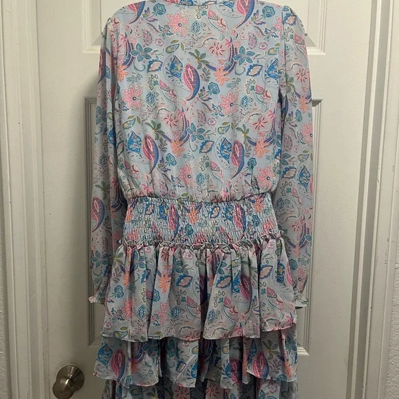 Skies are Blue Blue/Pink Paisley Print Dress - Small - NWT - Picture 5 of 13